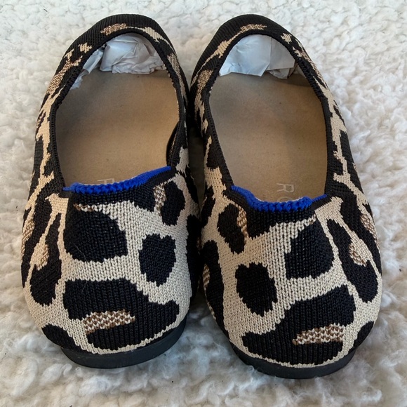 Rothy’s The Square Leopard Desert Cat Knit Flats Washable Size 7 - Picture 4 of 7
